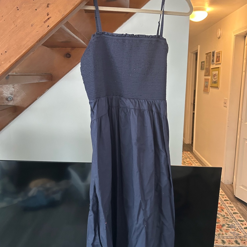 Old Navy Dark Blue Smocked Dress